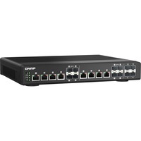 QNAP QSW-IM1200-8C netværksswitch Administreret L2 Ingen Sort Administreret, L2, Ingen, Fuld duplex, Stativ-montering