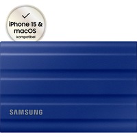SAMSUNG MU-PE1T0R 1000 GB Blå, Solid state-drev Blå, 1000 GB, USB Type-C, 3.2 Gen 2 (3.1 Gen 2), 1050 MB/s, Beskyttelse af adgangskode, Blå