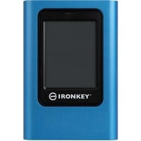 Kingston IronKey 960GB Vault Privacy 80 XTS-AES 256-bit krypteret ekstern SSD, Solid state-drev Blå/Sort, 960 GB, USB Type-C, 3.2 Gen 1 (3.1 Gen 1), 250 MB/s, Beskyttelse af adgangskode, Blå