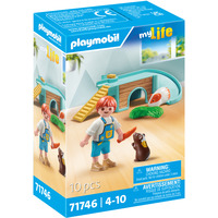 PLAYMOBIL My Life Dreng med marsvin, Bygge legetøj 