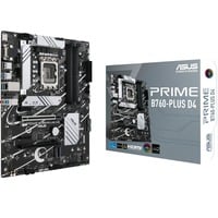 ASUS PRIME B760-PLUS D4 Intel B760 LGA 1700 ATX, Bundkort Sort/Sølv, Intel, LGA 1700, Intel® Celeron®, Intel® Core™ i3, Intel® Core™ i5, Intel® Core™ i7, Intel® Core™ i9,..., LGA 1700, DDR4-SDRAM, 128 GB