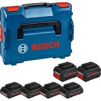 Bosch 1 600 A02 A2T ledningsfrit batteri og ledningsfri oplader Blå/Sort, Batteri, Lithium-Ion (Li-Ion), 8 At, 18 V, Bosch, Sort, Blå, Rød