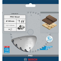 Bosch 2 608 837 671 rundsavklinge 14 cm 1 stk Hårdt træ, Blødt træ, Træ, 14 cm, 2 cm, 1 mm, 10500 rpm, 1,5 mm
