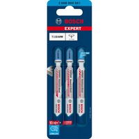 Bosch 2 608 900 561 stiksav, rullesav & sabelsavklinge Stiksavklinger Karbid 3 stk Stiksavklinger, Rustfrit stål, Karbid, Grå, 1,1 mm, 3 mm
