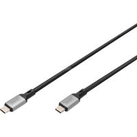 Digitus USB4 Gen 3x2 kabel, USB-C stik > USB-C stik, 40 Gbit/s Sort/grå