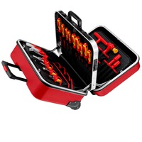 KNIPEX Værktøjskasse "BIG Twin Move RED" Elektro Kompetence, 42 dele, Værktøjssæt Rød