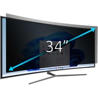 Kensington Priv.2W Adh 34" Sam Curv Montr, Beskyttelse af personlige oplysninger Sort, 86,4 cm (34"), Monitor, Privatliv, 50 g