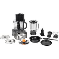 Kenwood FDM72.990SS foodprocessor 3 L Rustfrit stål Indbyggede vægte Sølv, 3 L, Rustfrit stål, 1,5 L, 1,5 L, Plast, Glas