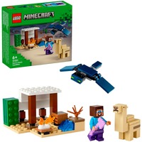 LEGO Minecraft Steves ørkenekspedition, Bygge legetøj Byggesæt, 6 År, Plast, 75 stk, 111 g