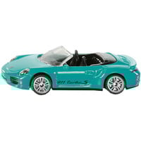SIKU Porsche 911 Turbo S Cabriolet, Model køretøj Turkis/Sort