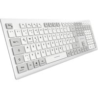Sharkoon OfficePal K30W, Tastatur Hvid, DE-layout, Gummi dome