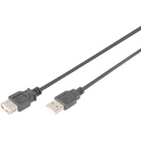 Digitus USB 2.0 forlængerledning, USB-A stik > USB-A fatning Sort