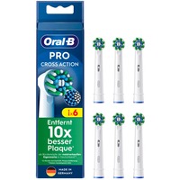 Procter & Gamble Oral-B Pro Cross Action udskiftningsbørster 6 stk pakke, Børstehoved Hvid, 6 stk, Hvid, 3 måned(er), Oral-B, Kasse