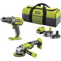 Ryobi R18PDAG-242S, Værktøjssæt Grøn/Sort