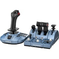 Thrustmaster TCA Captain Pack X Airbus Edition Sort, Blå USB Joystick + håndtag til motorstyring Analog/digital PC, Xbox Series S, Xbox Series X, Sæt Sort, Joystick + håndtag til motorstyring, PC, Xbox Series S, Xbox Series X, Retningsknapper, Knappen Menu, Knappen Vælg, Knappen Del, View button, Analog/digital, Ledningsført, USB