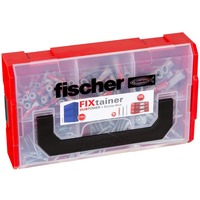 fischer FixTainer DuoPower + skrue NV, Dyvel Lys grå/Rød