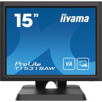 iiyama ProLite T1531SAW-B6 computerskærm 38,1 cm (15") 1024 x 768 pixel XGA Berøringsskærm Multibruger Sort, LED-skærm Sort, 38,1 cm (15"), 1024 x 768 pixel, XGA, Sort