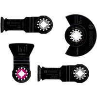 Bosch 2 608 661 696 multifunktion værktøj Bladsæt Sølv, Bladsæt, Træ, High Carbon Steel (HCS), 4 stk, Blister