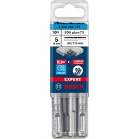 Bosch Expert SDS plus-7X Hammer drill bit 10 stk, Boremaskine Borehammer, Hammer drill bit, 5 mm, 115 mm, Beton, Sten, 5 cm