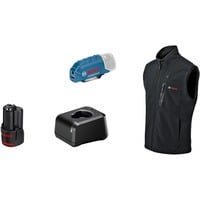 Bosch Heat+Jacket GHV 12+18V Kit størrelse 2XL, Arbejdstøj Sort