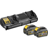 DEWALT XR FLEXVOLT batteri startkit DCB132T2, inkl. 2x batteri 54 volt 2Ah, Sæt Gul/Sort