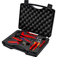 KNIPEX Værktøjskasse til fotovoltaik, til solstik MC4, Værktøjssæt Sort