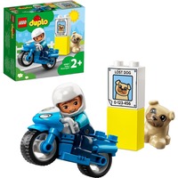 LEGO DUPLO Politimotorcykel, Bygge legetøj Byggesæt, 2 År, Plast, 5 stk, 124 g