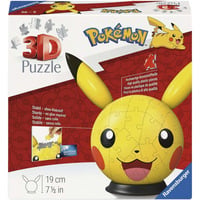 Ravensburger 3D Puzzlebold Pokémon Pikachu med ører, Puslespil 