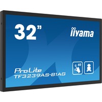 iiyama TF3239AS-B1AG skilte display Digital fladpaneldisplay 80 cm (31.5") LED 500 cd/m² Fuld HD Sort Berøringsskærm Indbygget processer Android 24/7, Offentlig visning Sort (mat), Digital fladpaneldisplay, 80 cm (31.5"), LED, 1920 x 1080 pixel, 24/7