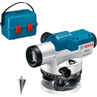 Bosch GOL 26 G + GR 500 + BT 160 Linjeniveau 100 m, Lydstyrkejustering Blå, 100 m, 1,6 mm/m, 360°, Vandret, Linjeniveau, Sort, Blå, Sølv