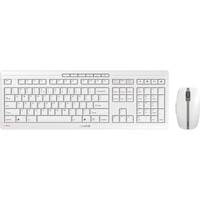 CHERRY Stream Desktop Recharge tastatur Mus inkluderet Universel RF trådløst QWERTY Engelsk Grå, Desktop sæt Hvid/grå, EU-layout (antal), SX teknologi, Fuld størrelse (100 %), Trådløs, RF trådløst, QWERTY, Grå, Mus inkluderet