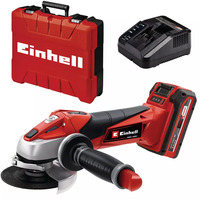 EINHELL TE-AG 18/115 Li Kit, Vinkelsliber Rød/Sort