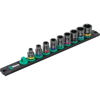Wera 9608 Nøgle-magnetliste B Impaktor Imperial 1 topnøglesæt 3/8" Sort/Grøn
