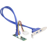 DeLOCK Konverter M.2 Key B+M stik > 2 x USB 5 Gbps Type-A, Interface forlængelse 