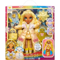 MGA Entertainment Rainbow High Winter Wonderland Doll- Sunny (Yellow), Dukke Rainbow High Winter Wonderland Doll- Sunny (Yellow), Mode dukke, Hunstik, 4 År, Dreng/Pige, 280 mm, Flerfarvet