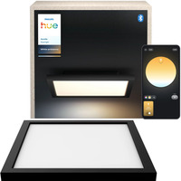 Philips White Ambiance Aurelle kvadratisk panel lampe, LED lys Sort