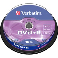 Verbatim DVD+R Matt Silver 4,7 GB 10 stk, DVD tomme medier DVD+R, 120 mm, Spindel, 10 stk, 4,7 GB