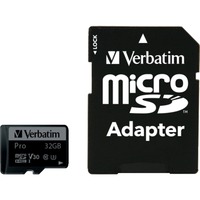 Verbatim Pro 32 GB MicroSDHC UHS Klasse 10, Hukommelseskort 32 GB, MicroSDHC, Klasse 10, UHS, 90 MB/s, 45 MB/s