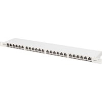 Digitus CAT 6A, klasse EA høj tæthed patchpanel, 24 porte, Patch Panel grå