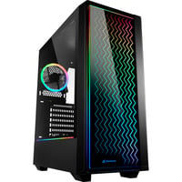 Sharkoon RGB LIT 200 Generaloverhalt, Towerkabinet Sort