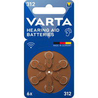 VARTA Høreapparatbatteri Zinc Air 312, PR41 