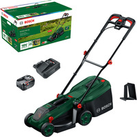Bosch Batteridrevet plæneklipper Rotak18V-34, 18 volt + startpakke + mulching-stik Grøn/Sort