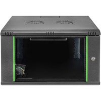 Digitus DN-19 07U-6/6-EC-SW stativ 7U Vægmonteret stativ Sort, IT kabinet Sort, Vægmonteret stativ, 7U, 60 kg, Nøglelås, 24 kg, Sort