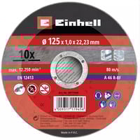 EINHELL Tynd skæreskive, Ø 125 x 1,0mm, 10 stk 