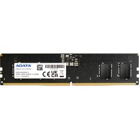 ADATA Premier hukommelsesmodul 16 GB 1 x 16 GB DDR5 Fejlkorrigerende kode Sort, 16 GB, 1 x 16 GB, DDR5, 4800 MHz, 288-pin DIMM