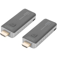 Digitus DS-55319, HDMI-udvidelse forlænger Sort/Sølv