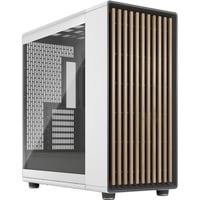 Fractal Design North XL Chalk White TG Clear, Towerkabinet Hvid/træ