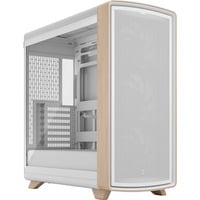 Fractal Design Summit Chalk White TG Clear Tint, Towerkabinet Hvid/træ