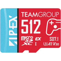 Team Group APEX SD7.1 512 GB SDXC, Hukommelseskort Rød/Blå