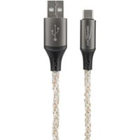 Ansmann USB-A til USB Type-C kabel Sort/gennemsigtig